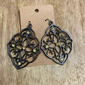 🆕Charcoal Modern Metals Drop Earrings🆕